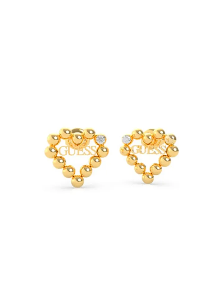 Gold Heart Bubbles Earring