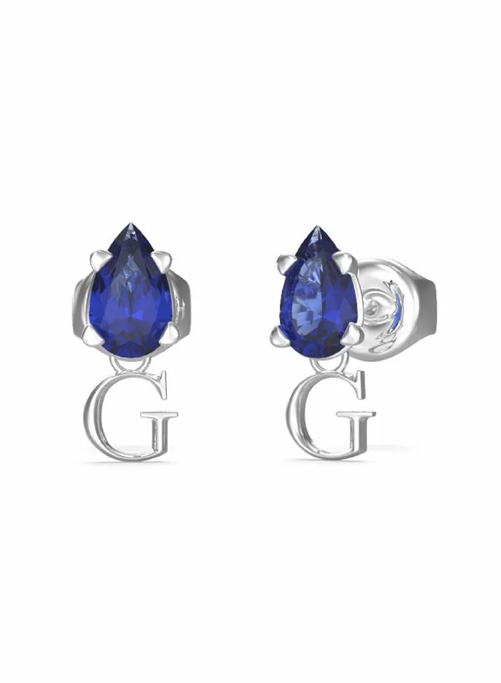 G Logo with Sapphire Drop Earring