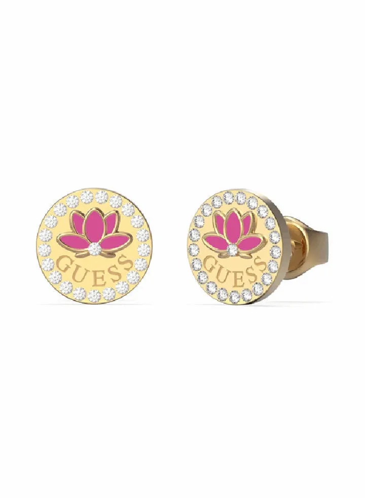 Fuchsia Lotus Stud Earring