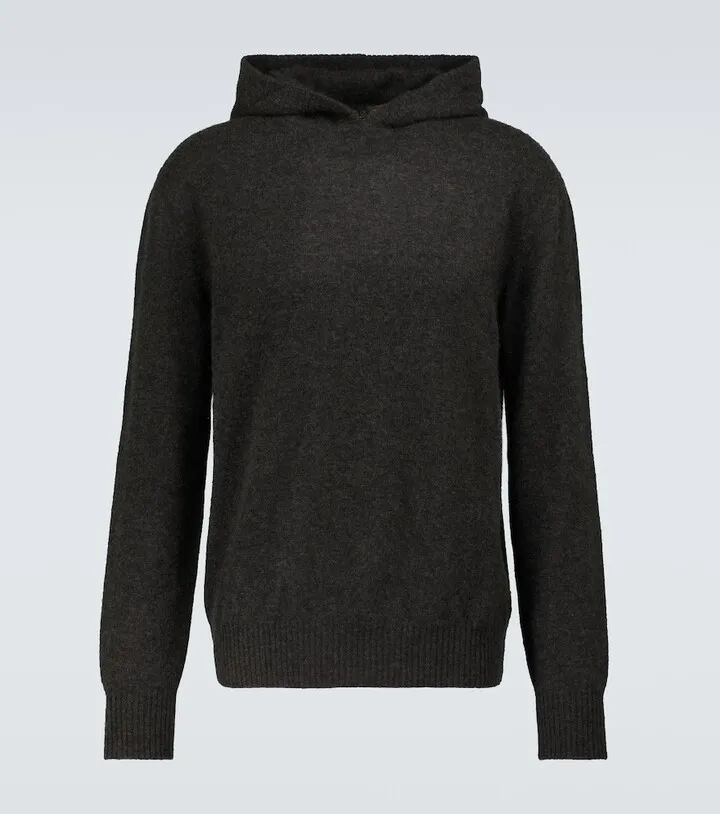 Cashmere-silk hooded sweater