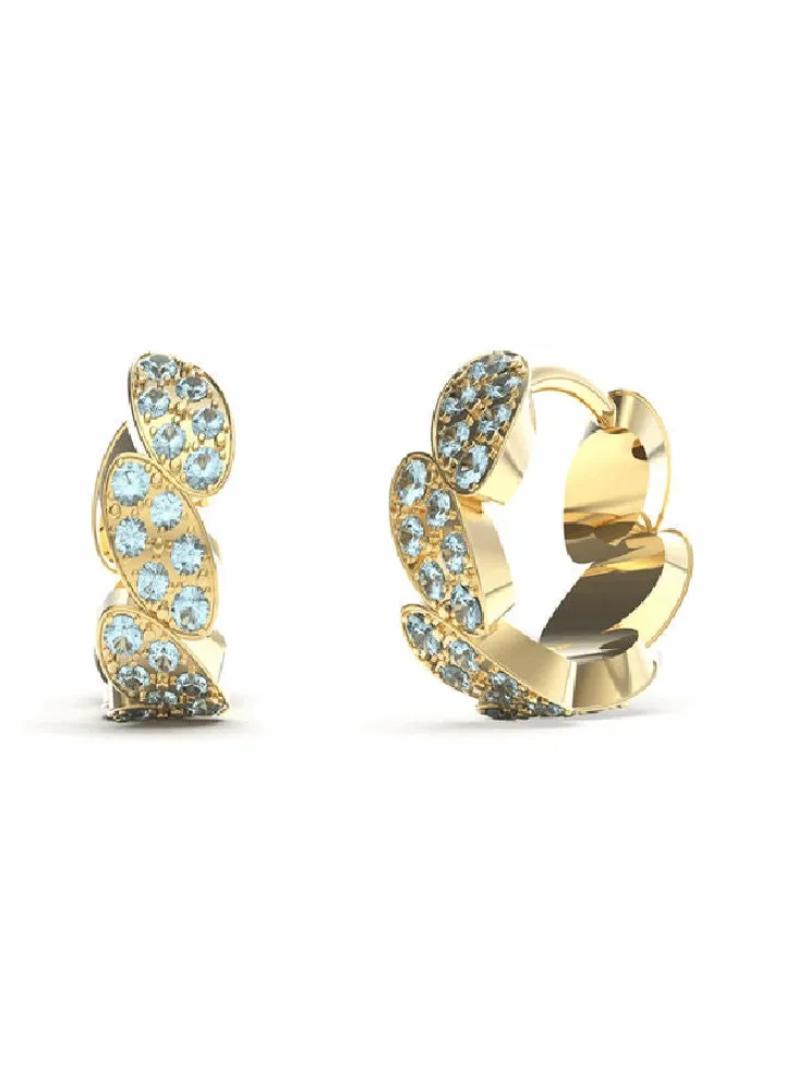 Aqua Leaf Earring