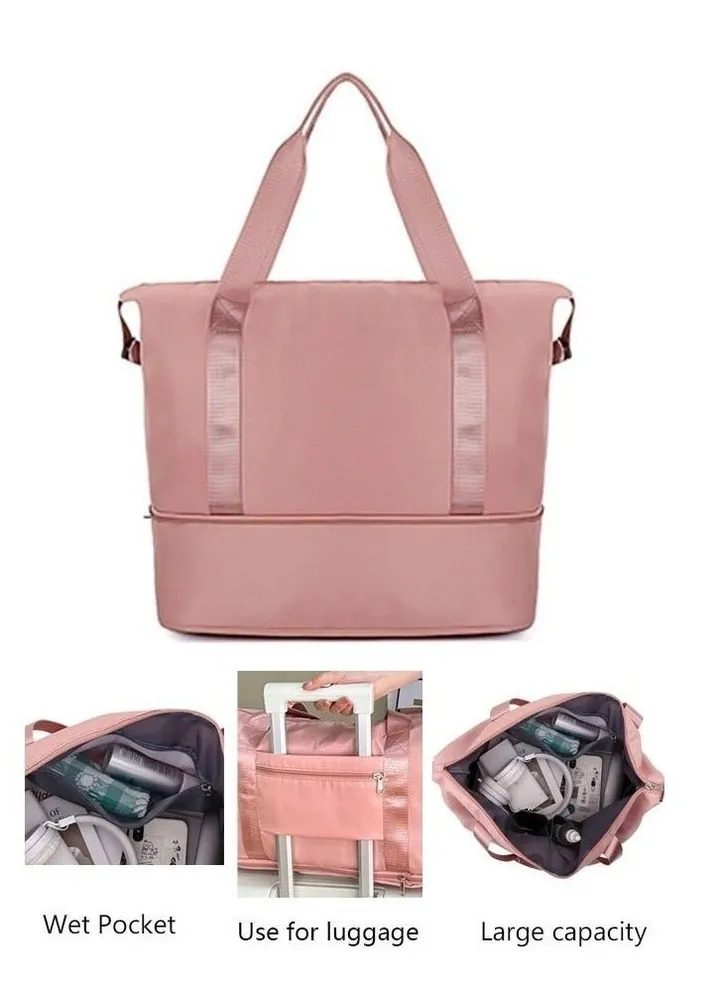 Light-weight Gym Bag Waterproof Sport Duffle Bag Pink