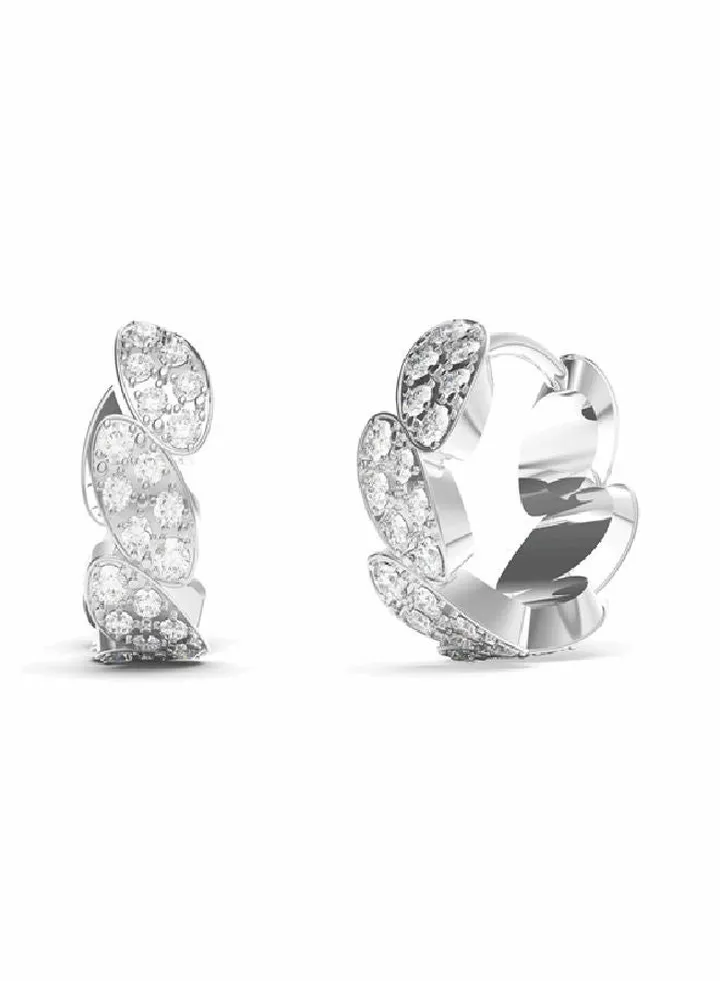 White Leaf Earring