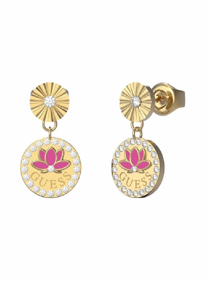 Fuchsia Lotus Pendant Earring