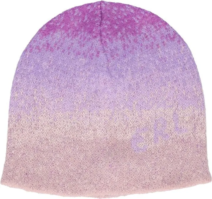 Mohair blend gradient logo beanie