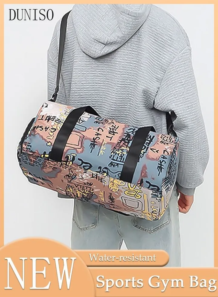 Gym Bag for Womens Mens with Shoes Compartment and Wet Pocket Travel Duffel Bag for Women for Plane Sport Gym Tote Bags Swimming Yoga Waterproof Weekend Overnight Bag Carry on Bag Hospital Holdalls