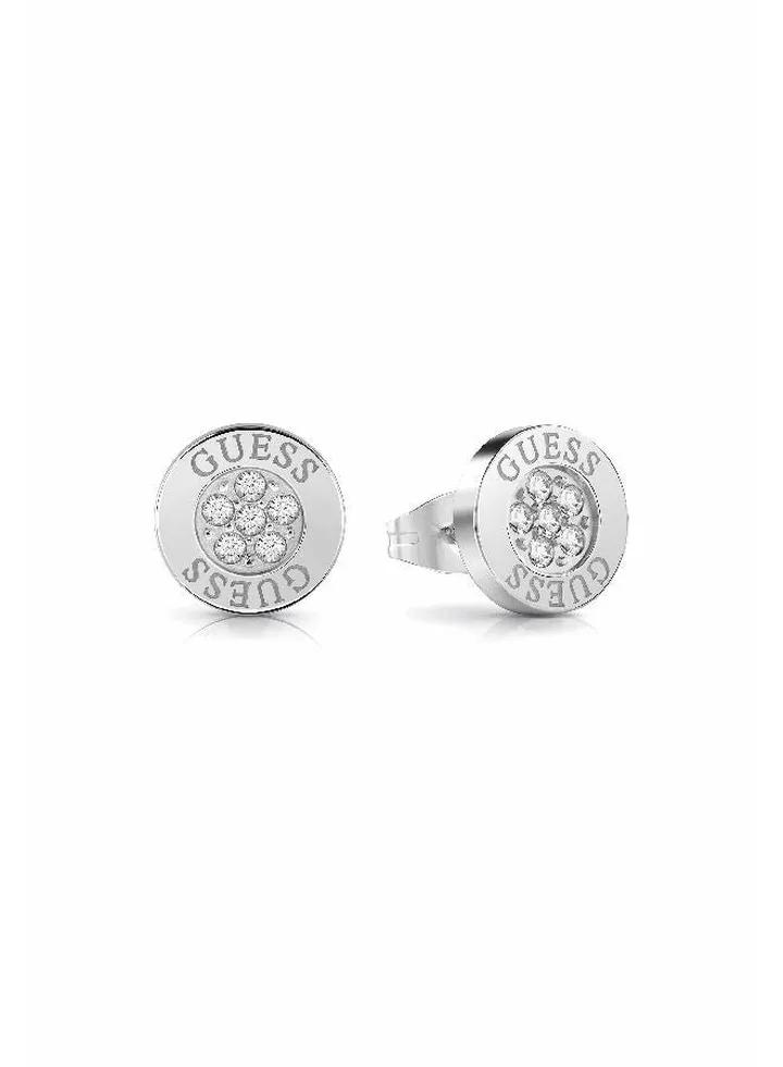 Logo Button Earring