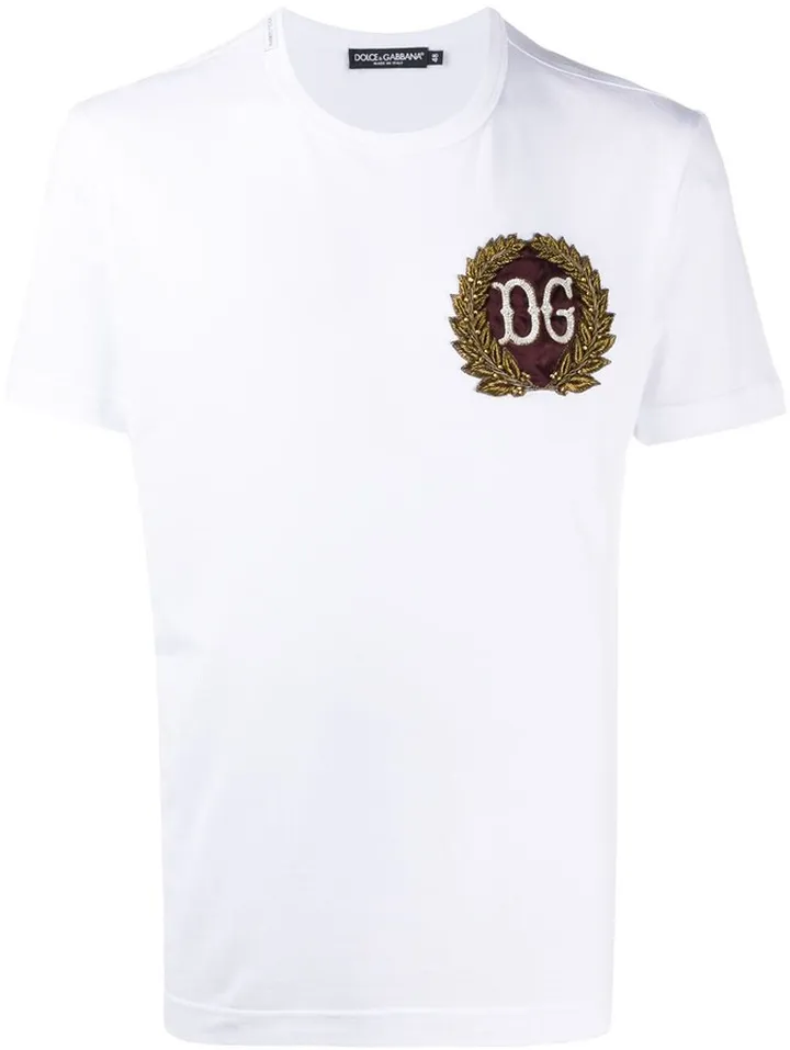 beaded logo T-shirt