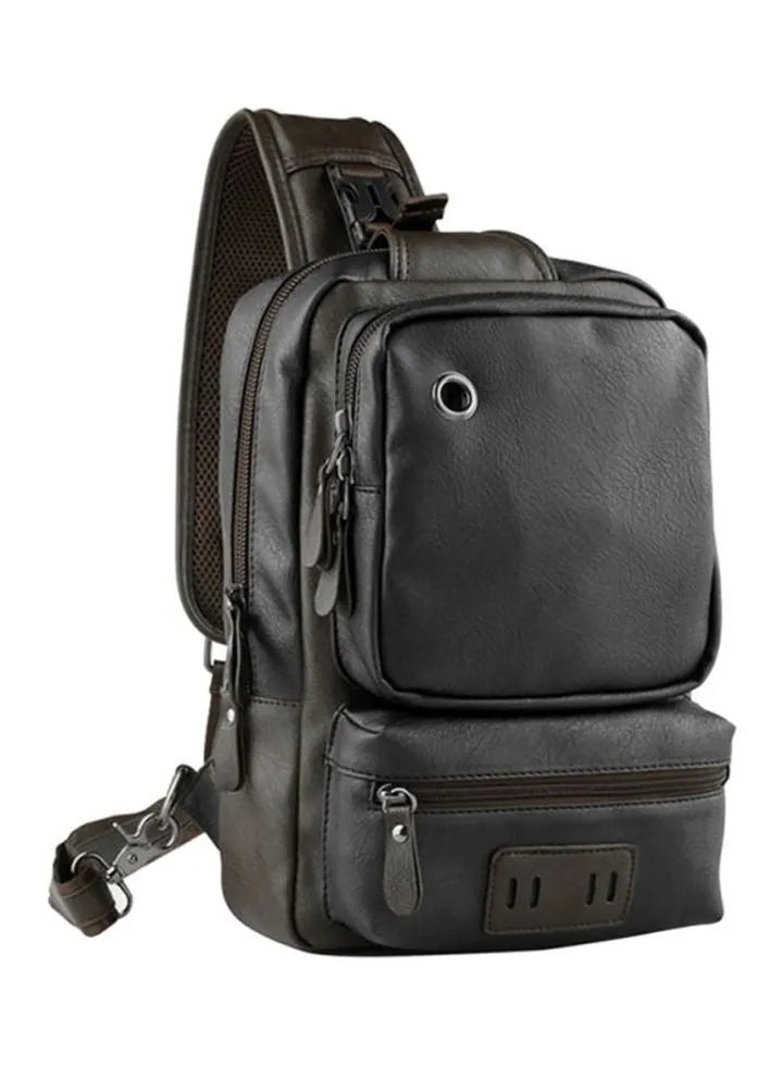 Leather Crossbody Bag Black