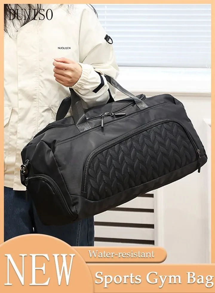Gym Bag for Womens Mens with Shoes Compartment and Wet Pocket Travel Duffel Bag for Women for Plane Sport Gym Tote Bags Swimming Yoga Waterproof Weekend Overnight Bag Carry on Bag Hospital Holdalls