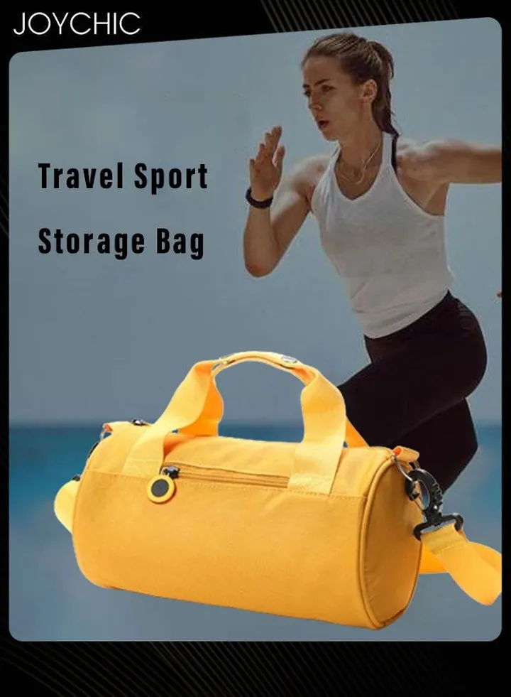 Casual Lightweight Roll Sport Bag Waterproof Travel Clothes Storage Bag Wear-resistant Gym Sack for Women Men Dance Swim Yoga Fitness Yellow Large Size