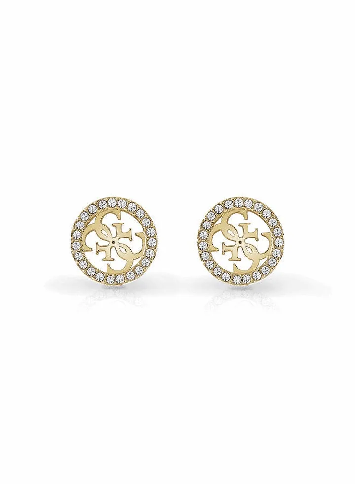 4G Logo with Pave Frame Earring
