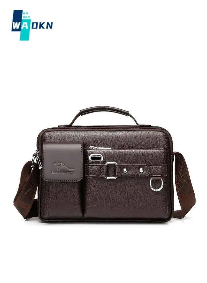 Men's Retro Shoulder Bag Business Large Capacity Messenger Bag
