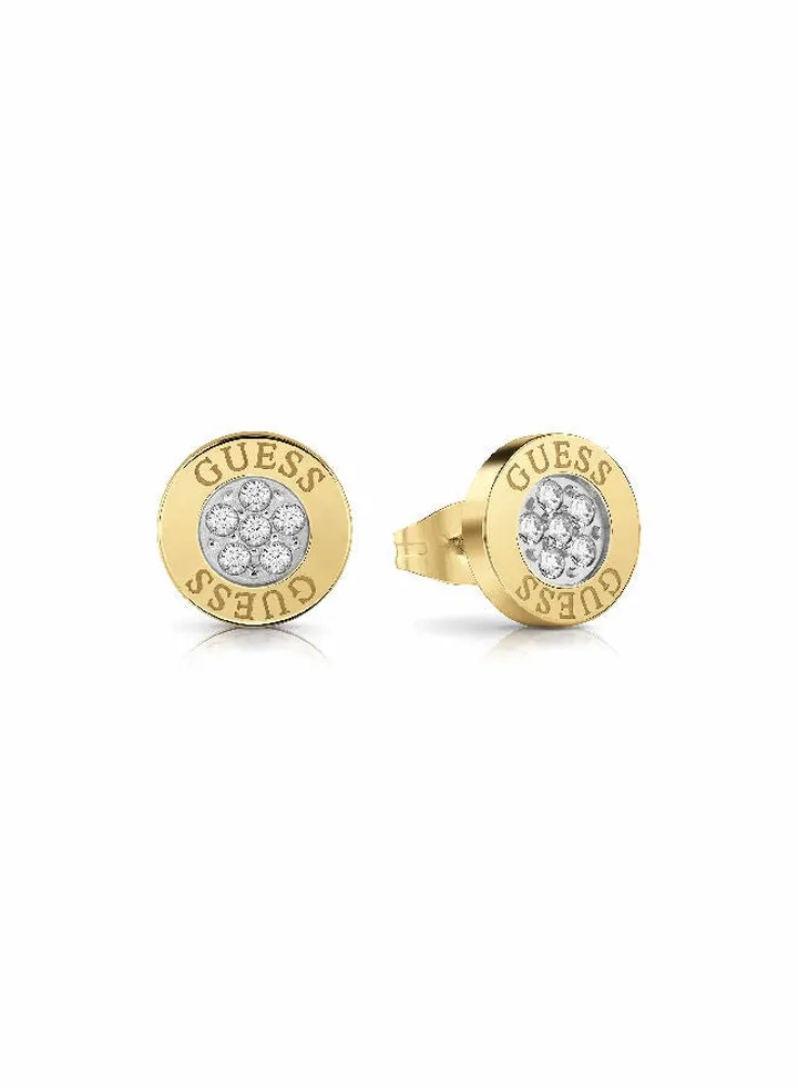 Logo Button Earring