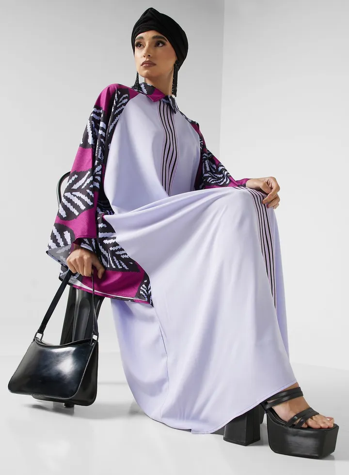 Printed Sleeve Kaftan