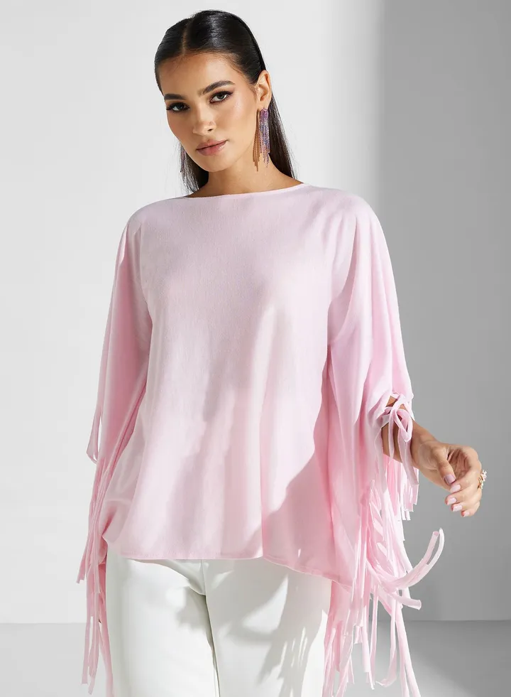 Asymmetric Cape Sleeve Top