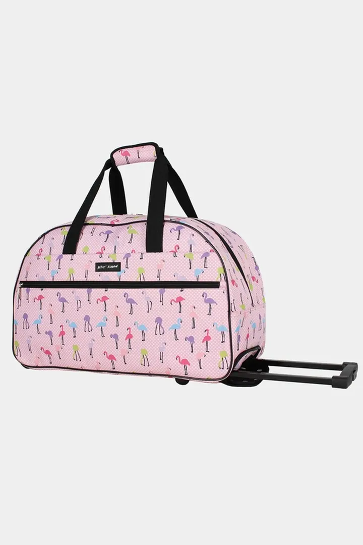 Flamingo Parade Wheeled Weekender