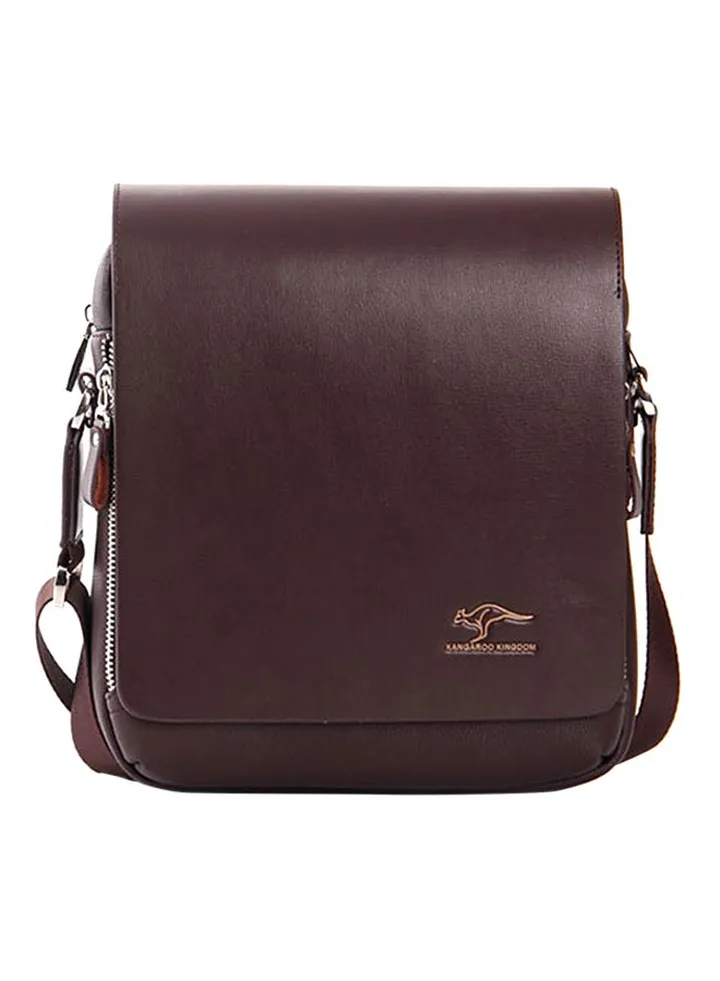 Leather Messenger Bag Brown
