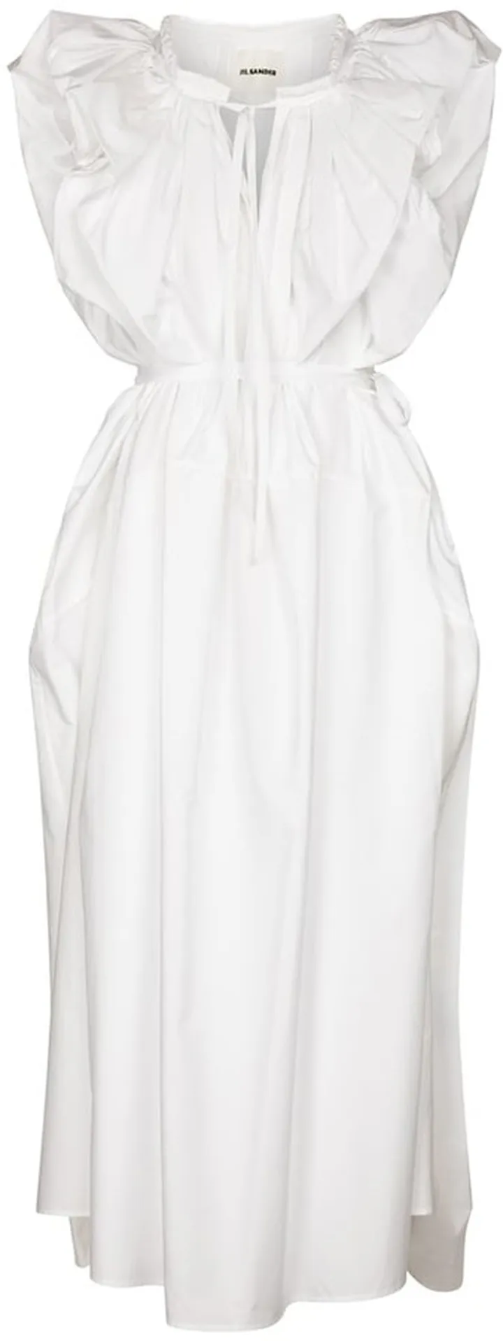 Cotton poplin midi dress