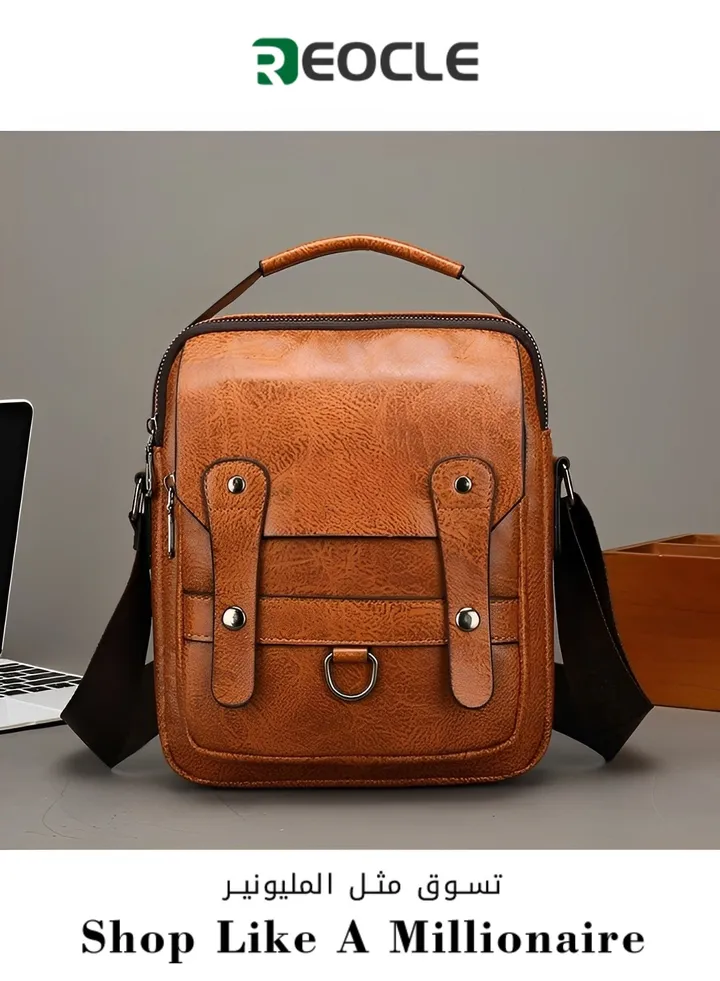 Men's Bag Shoulder Crossbody Bag New Fashion Trend Leather Youth Popular