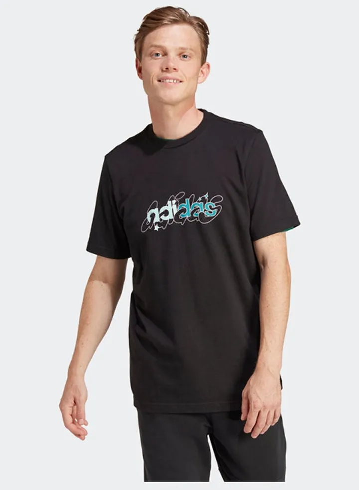 Illustrated Linear Graphic T-Shirt