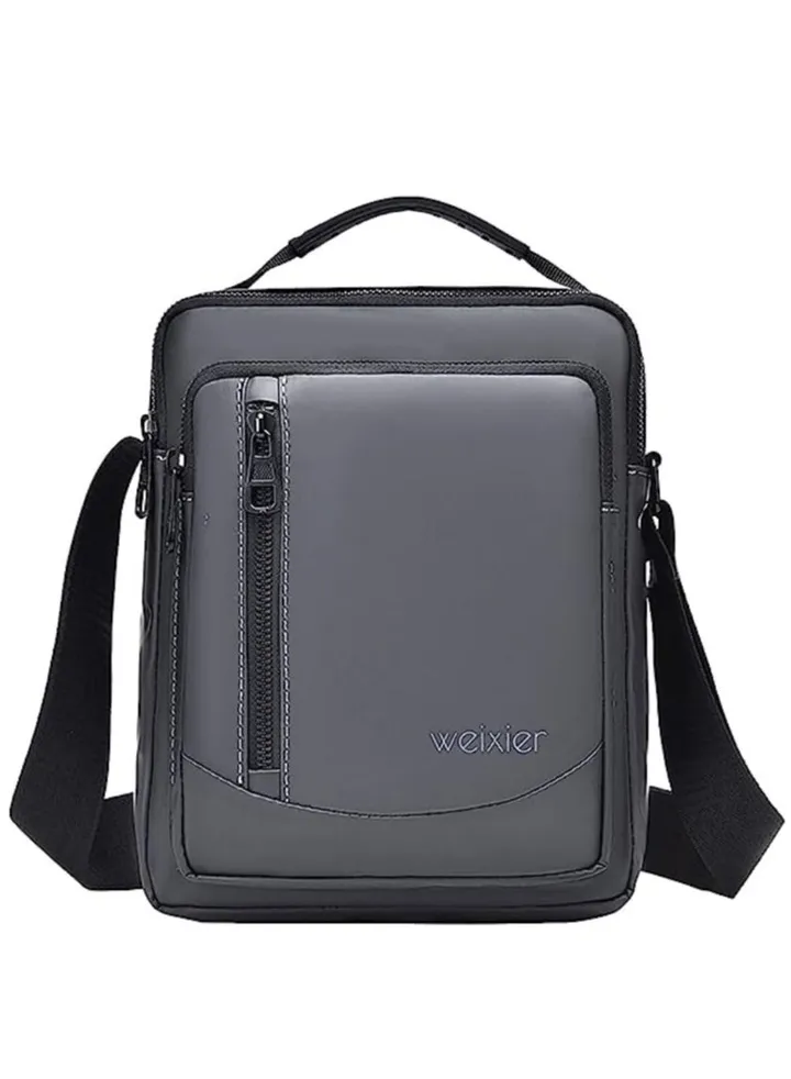 Mens Shoulder Bag Canvas Messenger Bags Travel Crossbody Bag Large Capacity Casual Handbag with Multiple Pockets for Working Shopping Hiking Daily Use