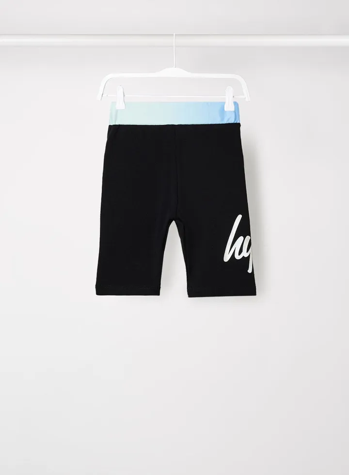 Girls Contrast Waist Biker Shorts