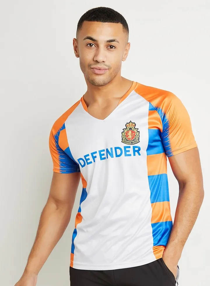 Defender 01 Print Colorblock Football T-shirt