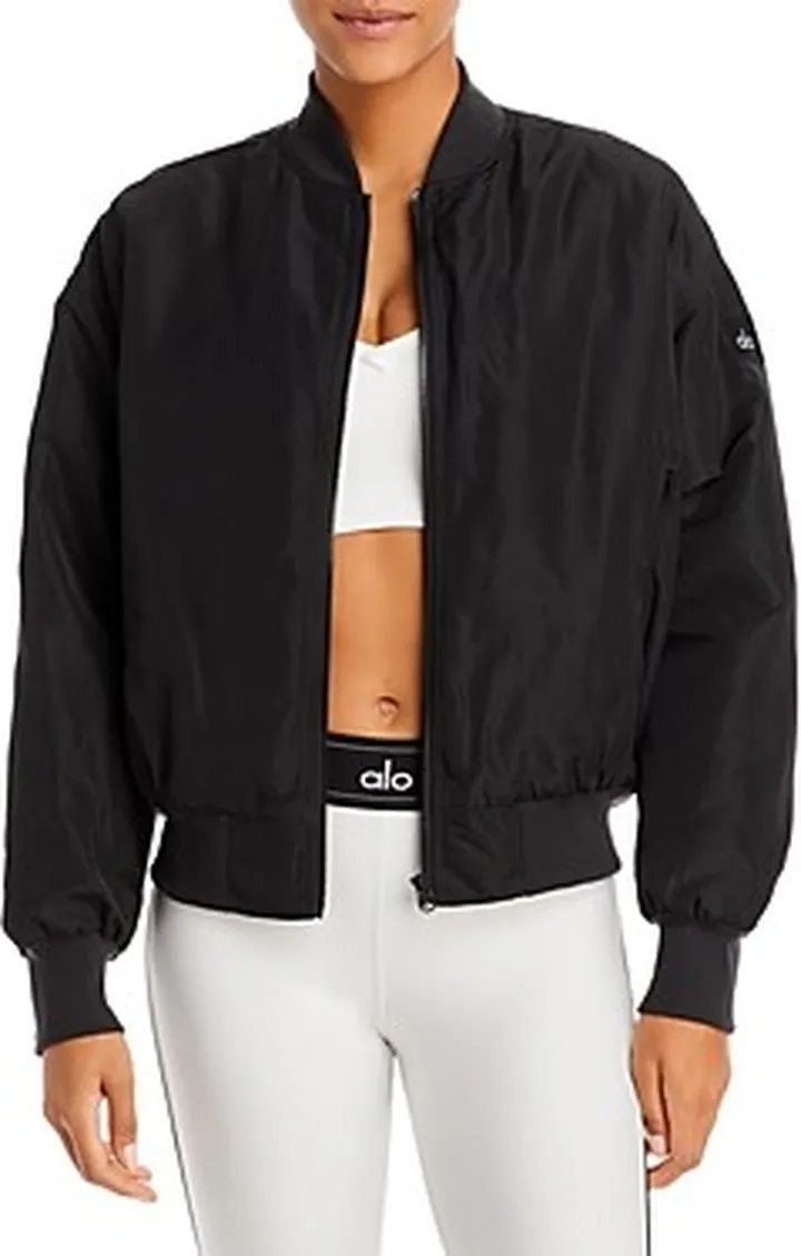 Alo Yoga Faux Fur Lined Urbanite Bomber Jacket