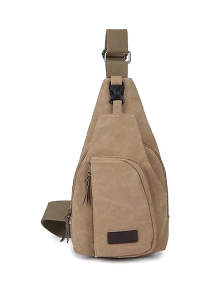 Canvas Messenger Bag Beige