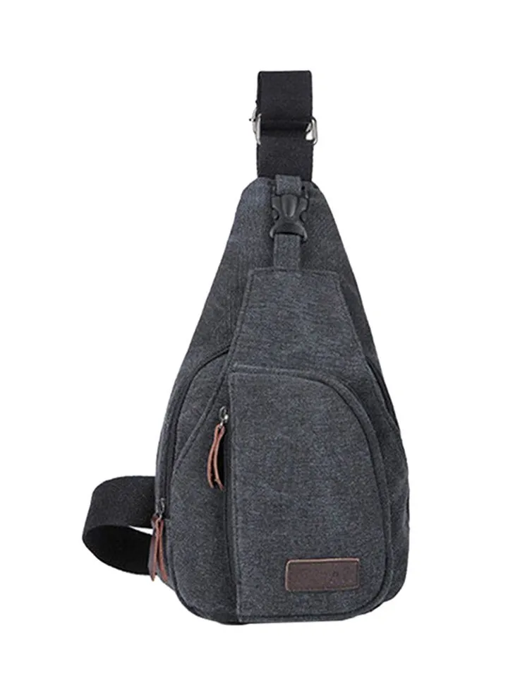 Canvas Messenger Bag Black