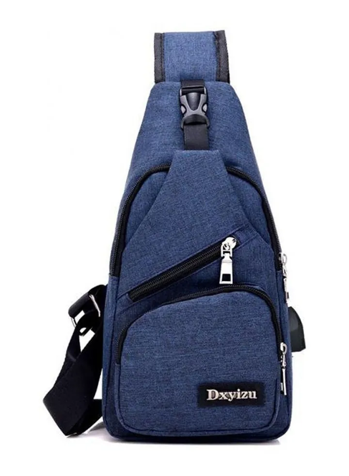 Casual Crossbody Bag For Men Blue/Black