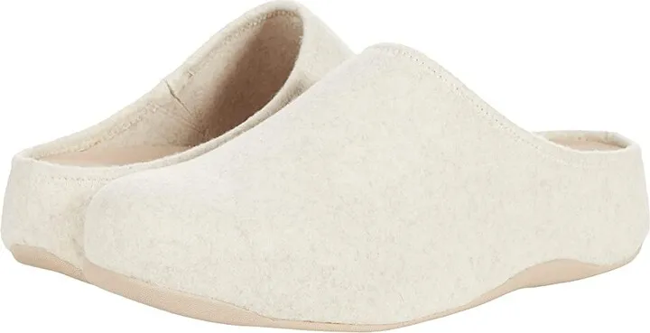 FitFlop Shuv Felt (Ivory) Women's Clog Shoes