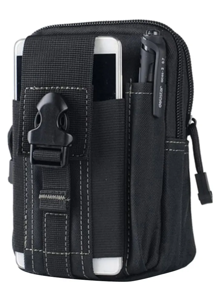 Tactical Molle Pouch Belt Waist Bag Black