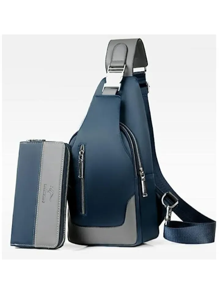 Men's Messenger bag shoulder Oxford Cloth Chest Bags Crossbody Casual Bags Man USB Charging Multifunction And Handbag