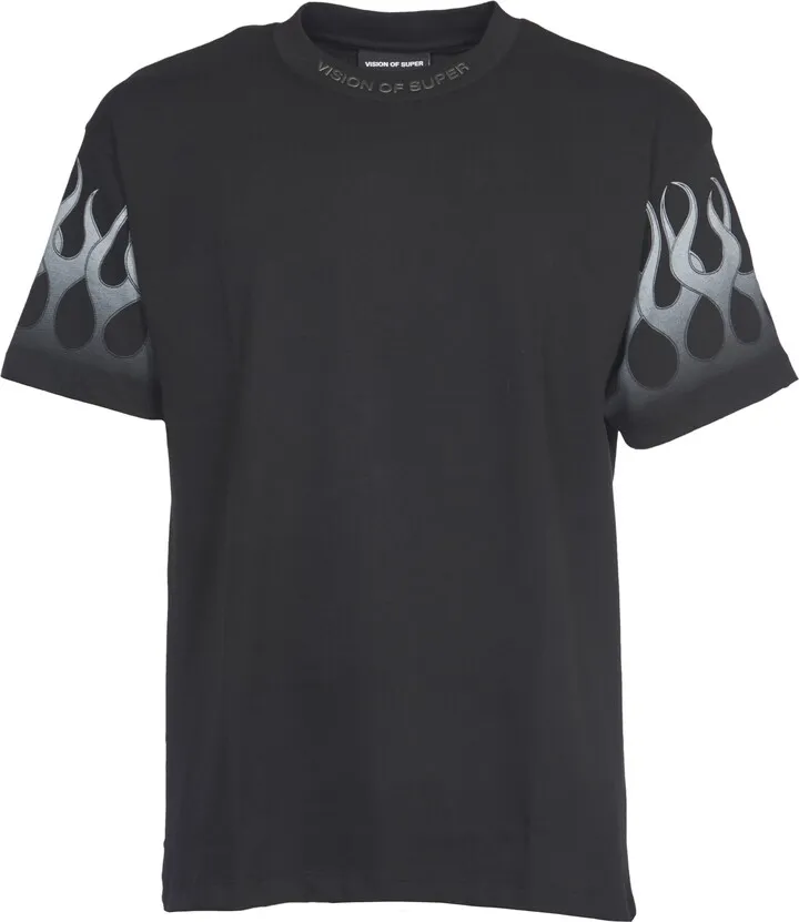 Black T-shirt With Flames