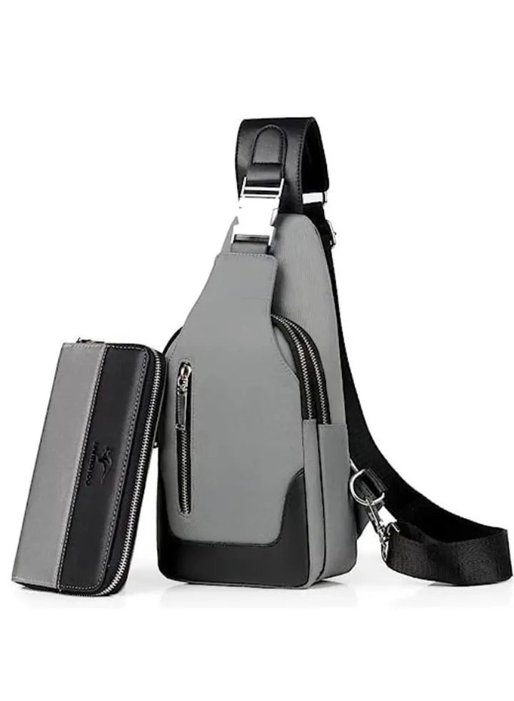 Men's Messenger bag shoulder Oxford Cloth Chest Bags Crossbody Casual Bags Man USB Charging Multifunction And Handbag
