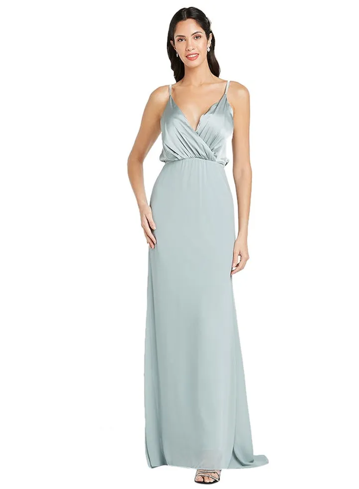 Reilly Deep V-Neck Dress Green Lilly