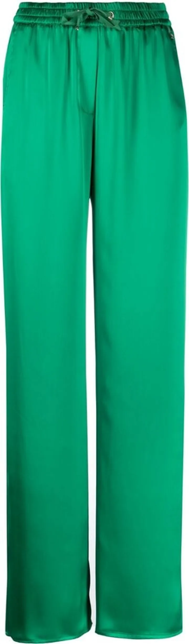 Drawstring-Waist Straight-Leg Trousers