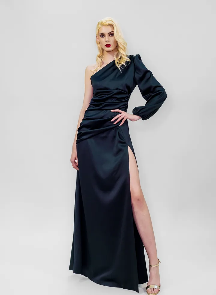 Tight-high slit maxi dress