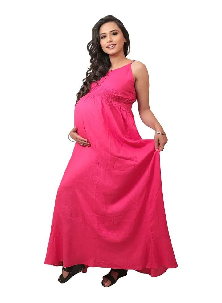 Maternity gown with Adjustable Speghitt Strape