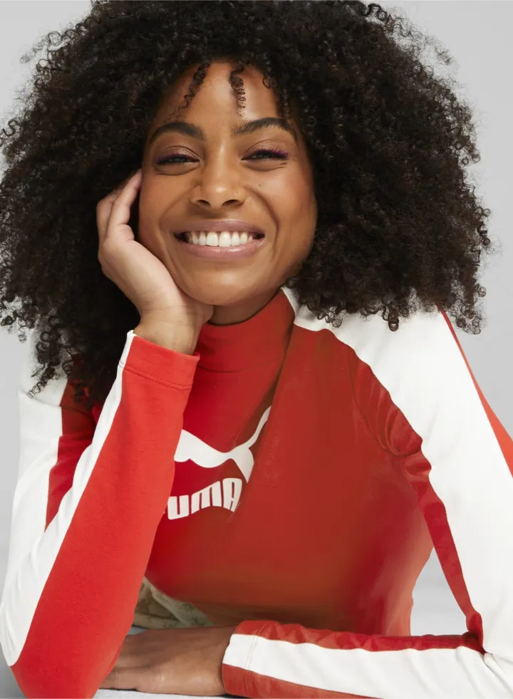 T7 Womens Cropped Slim Long Sleeve T-Shirt