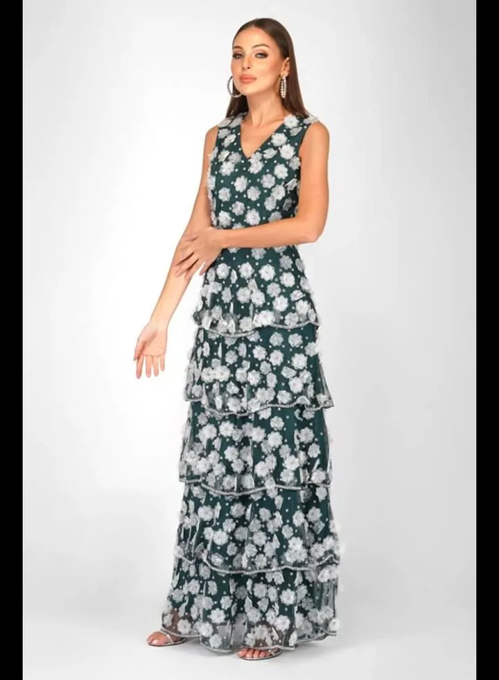 Veronica Organza Floral Dress