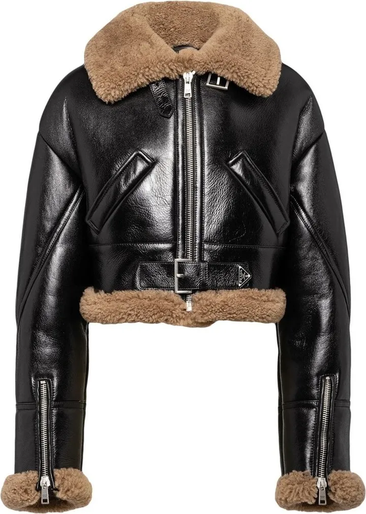 Cropped Shearling Jacket
