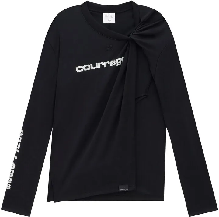 twist-detail long-sleeve T-shirt