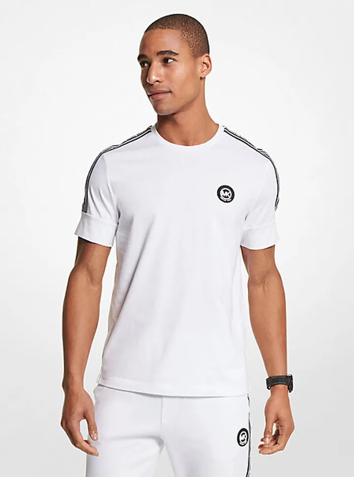 Logo Tape Cotton Jersey T-Shirt