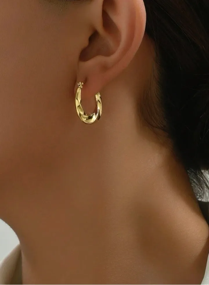18k Gold Plated Stainless Steel Earring For Women