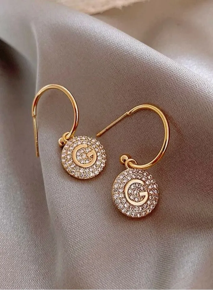 Beautiful Gold Cubic Zircon Earrings