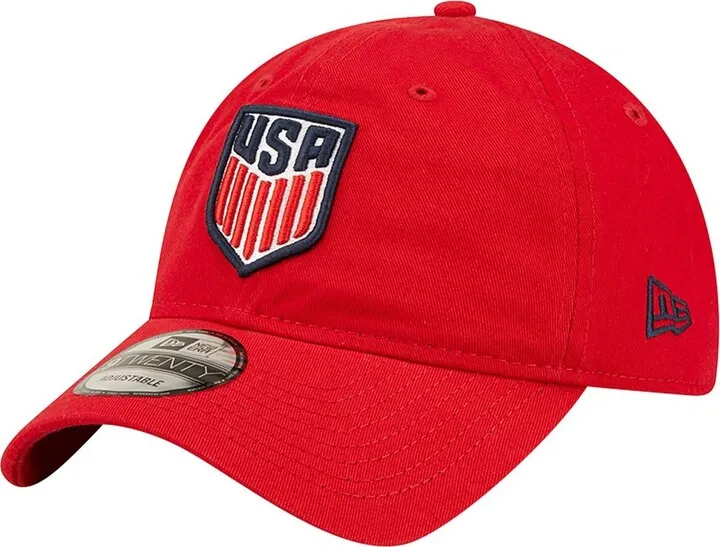 Men's New Era Red Usmnt Core Classic 2.0 Adjustable Hat