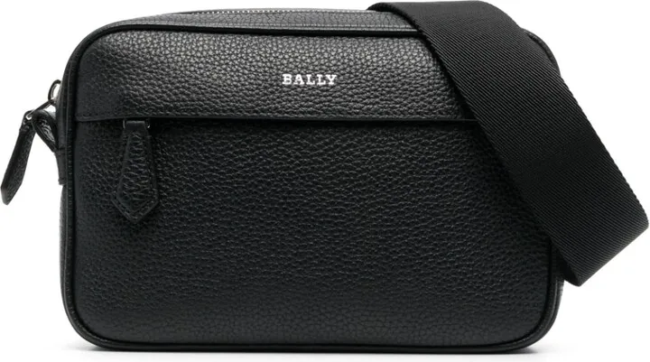 Logo-Detail Leather Crossbody Bag